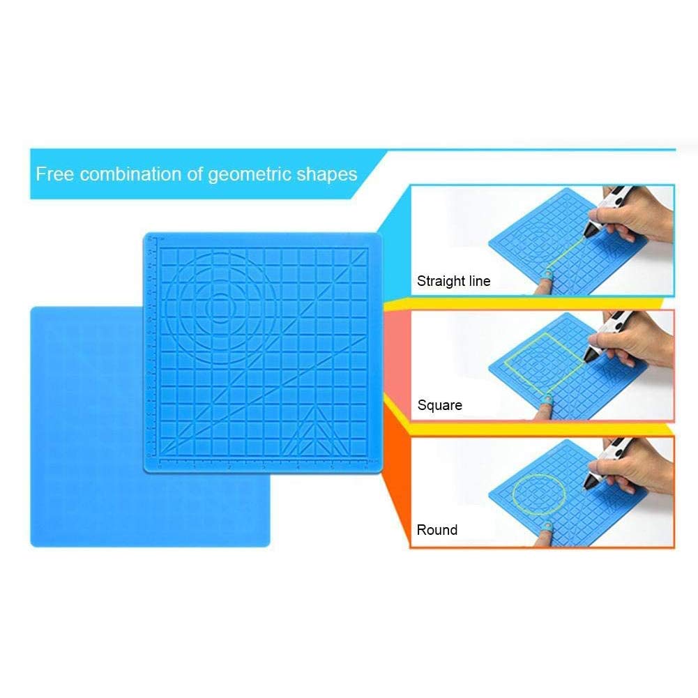 Penna per Stampa in Silicone,Tappetino per Penna Stampa 3D in Silicone,Giocattoli per Bambini