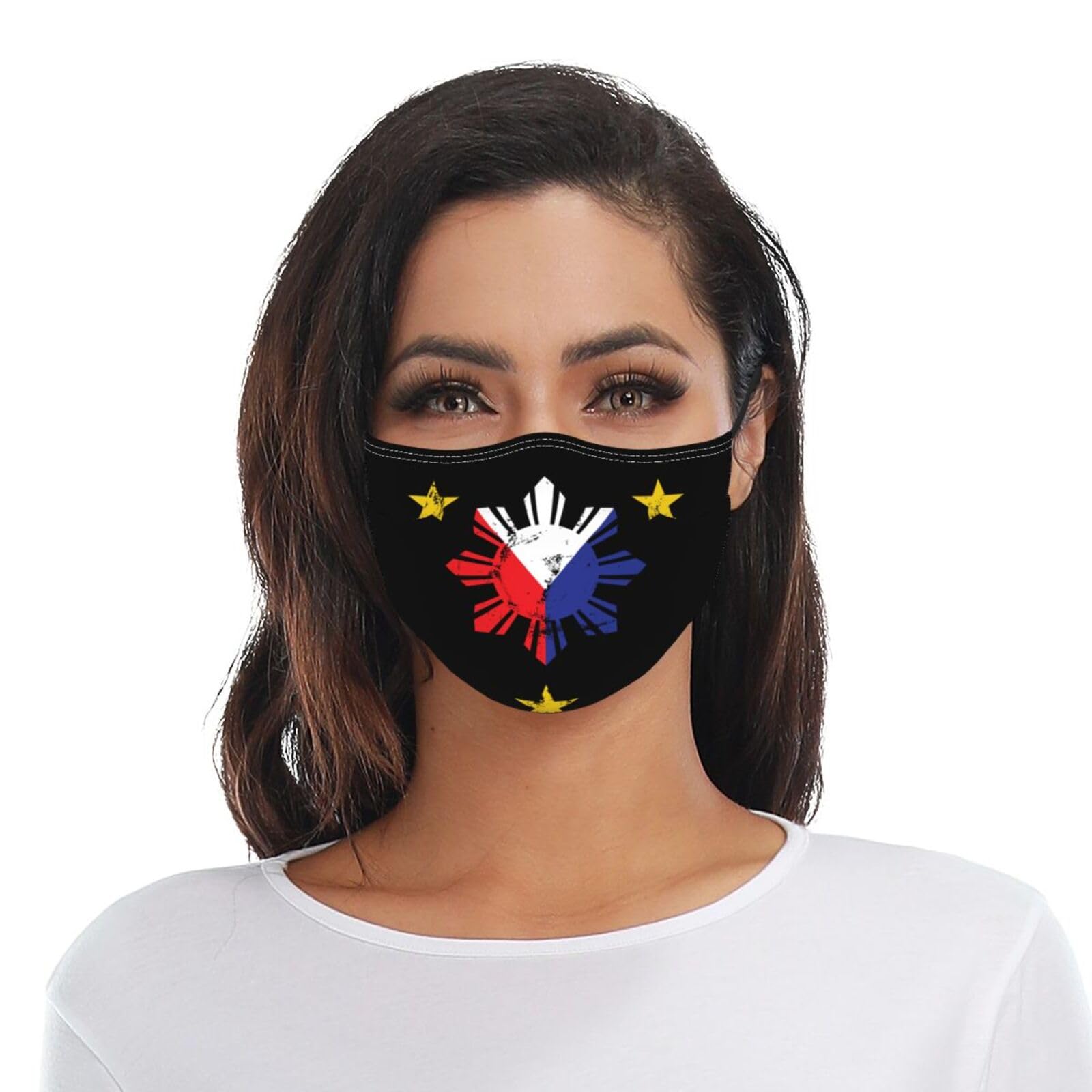 Stars and Sun Filipino Philippines Flag Adult Dust Mask Adjustable Dust Face with 2 Filter