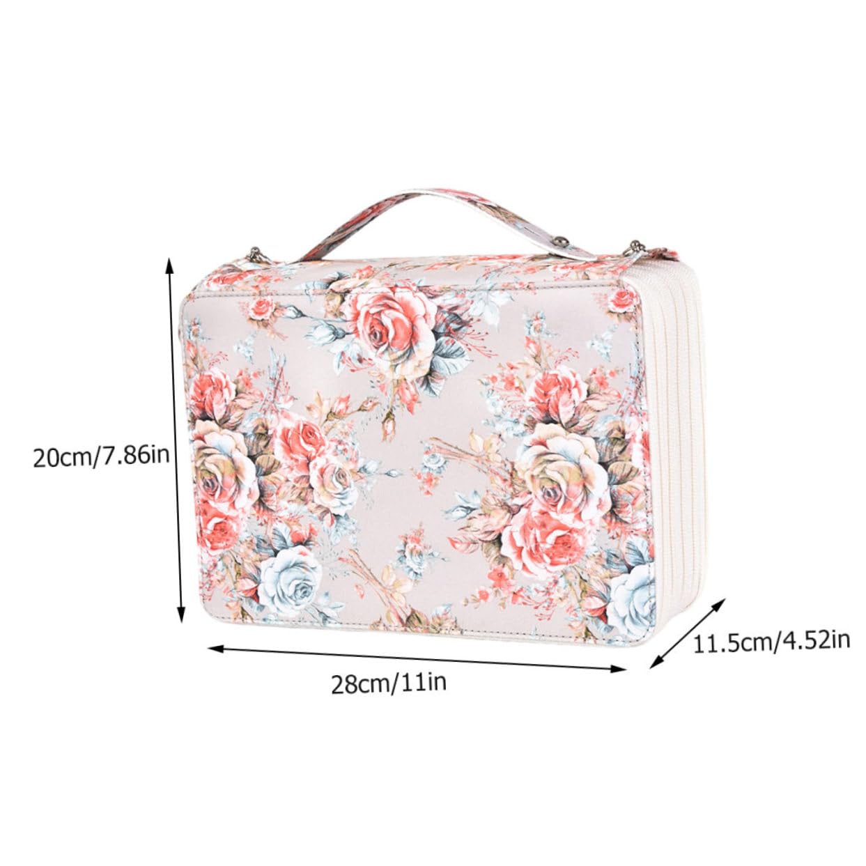 TEHAUX Federmäppchen mit 252 Fächern, Großes Pu Polyester Etui mit Henkel