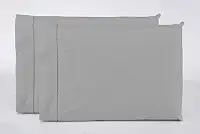Kit 2 Fronhas Avulsas Percal 400 Fios Ponto Palito 100% Algodão (Cinza)