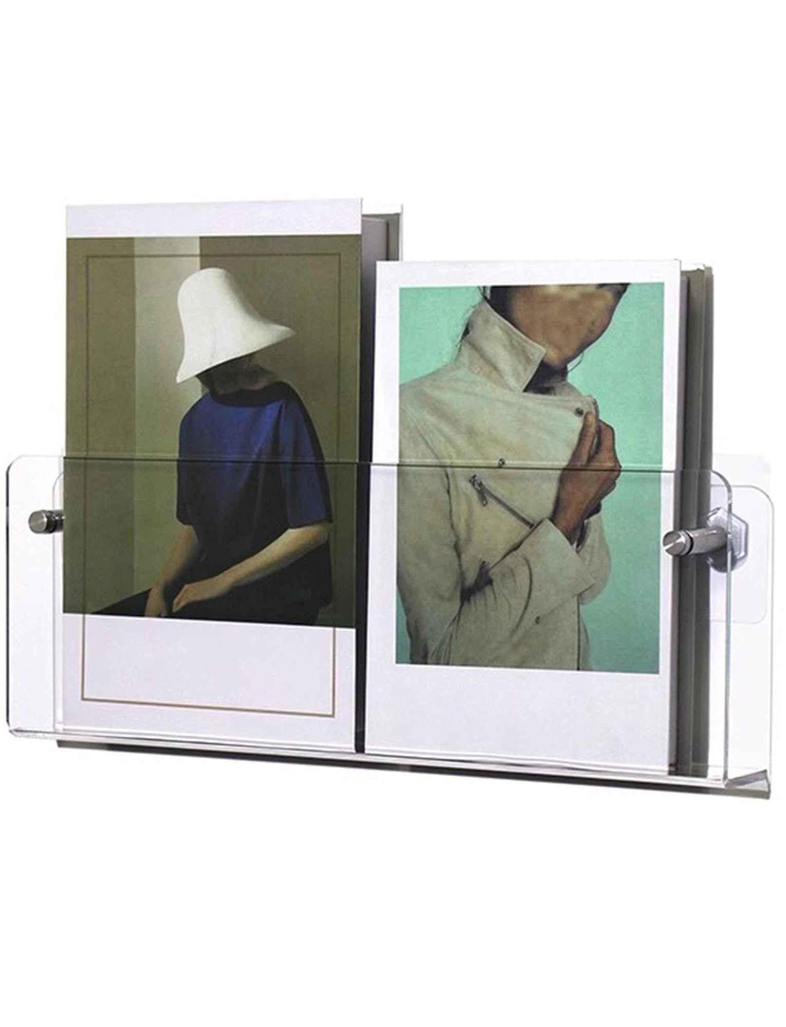 Moderner Zeitschriftenständer aus Acryl, Acryl-Zeitungsständer zur Wandmontage, transparente Dokumenten- und Visitenkartenhalter | Punch,23.62in/60cm