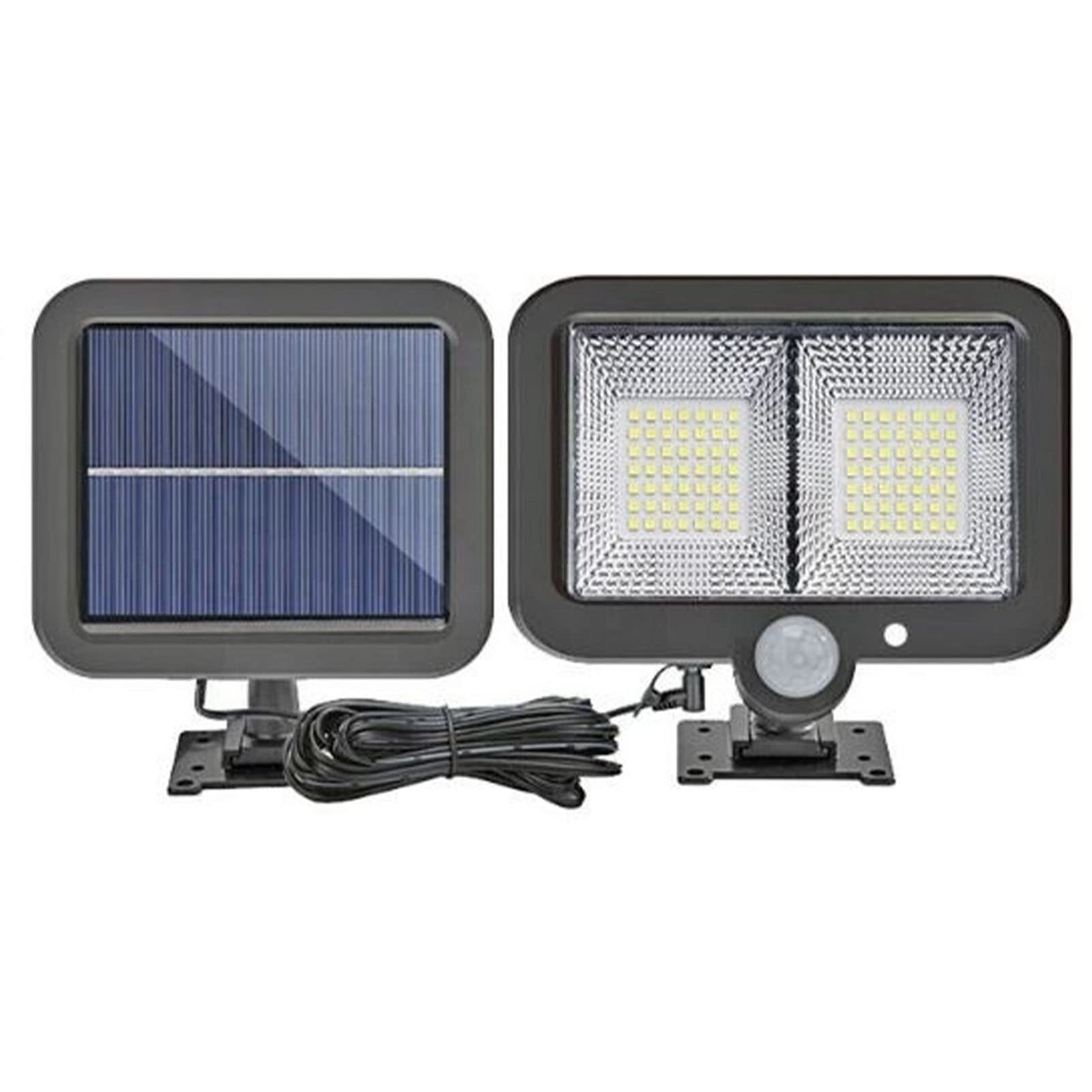 Lampione Solare, Faretto Solare Ip65 Impermeabile da Parete con Telecomando, Luci Solari da Esterno per Porta D'Ingresso, Capannone, Patio, Fienile, Giardino, Garage,