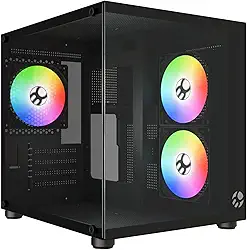 Gabinete Gamer BG-064 Pure Pro com 3 Fans RGB 120mm, Vidro Temperado, Mini-ITX e mATX