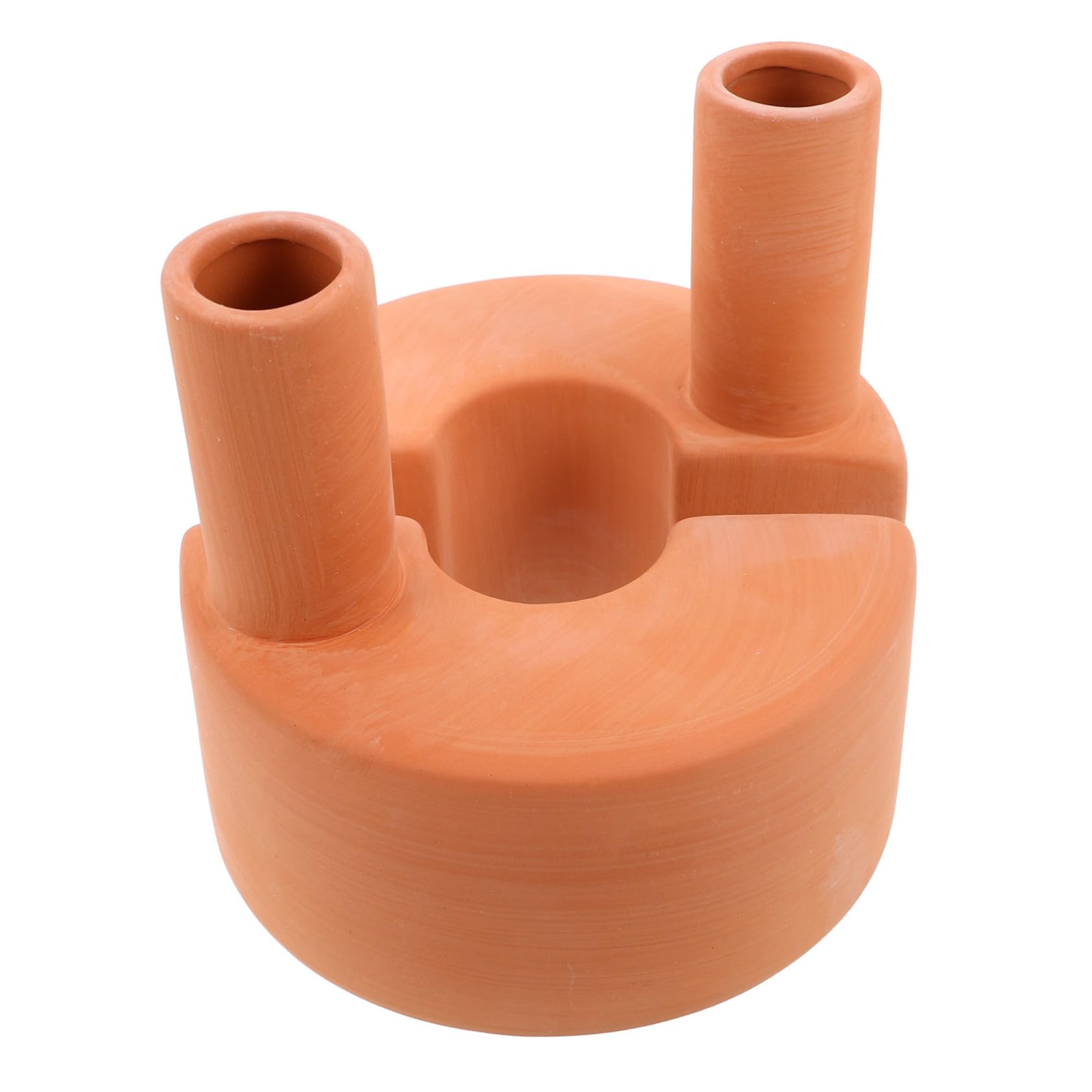 Dispositif d'arrosage automatique en argile orange pour l'irrigation des plantes de maison