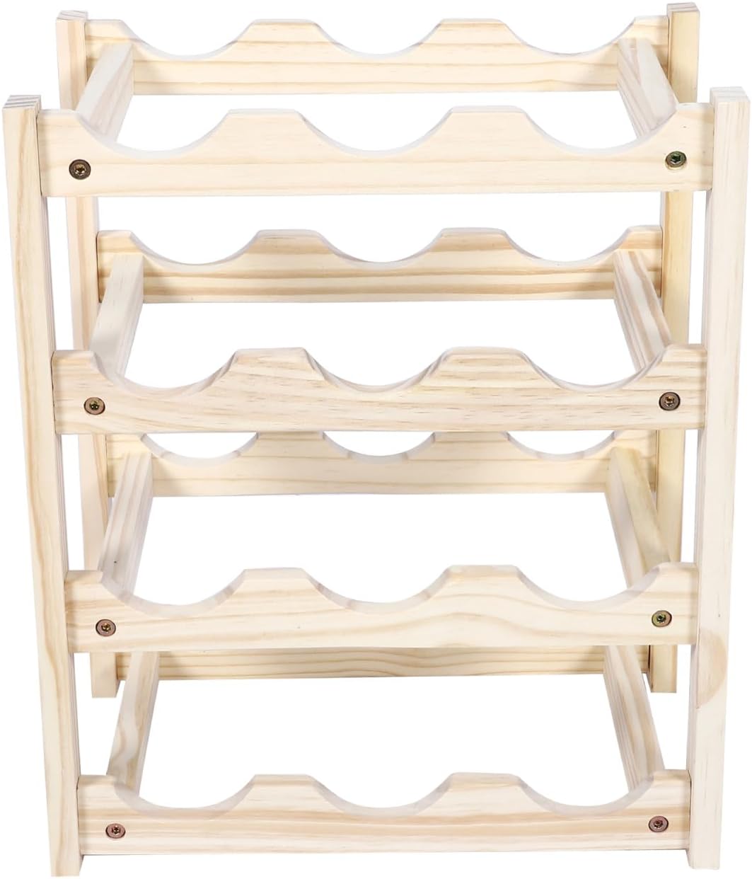 1Pc Wooden Wine Rack for Bottles Decorative Storage Stand for Home Hotel Bar Compact and Stylish Wine Bottle Holder with Design Space Saving for Wine