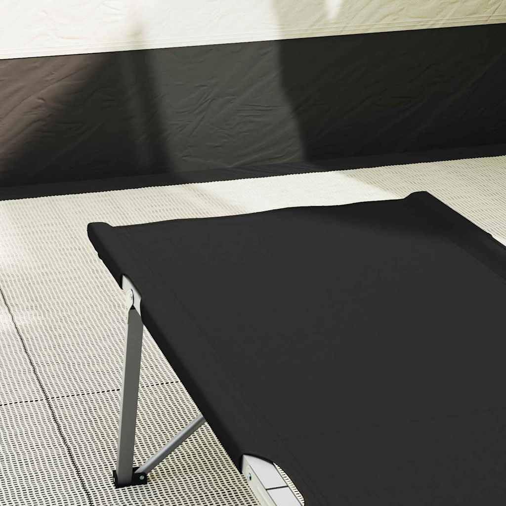 Generisch Klapp Schlafbett fürs Camping 2 pcs Schwarz Oxford und Stahl,Sportartikel,Outdoor-Aktivitäten,Camping Wandern,Camping-Möbel,Feldbetten-42003123