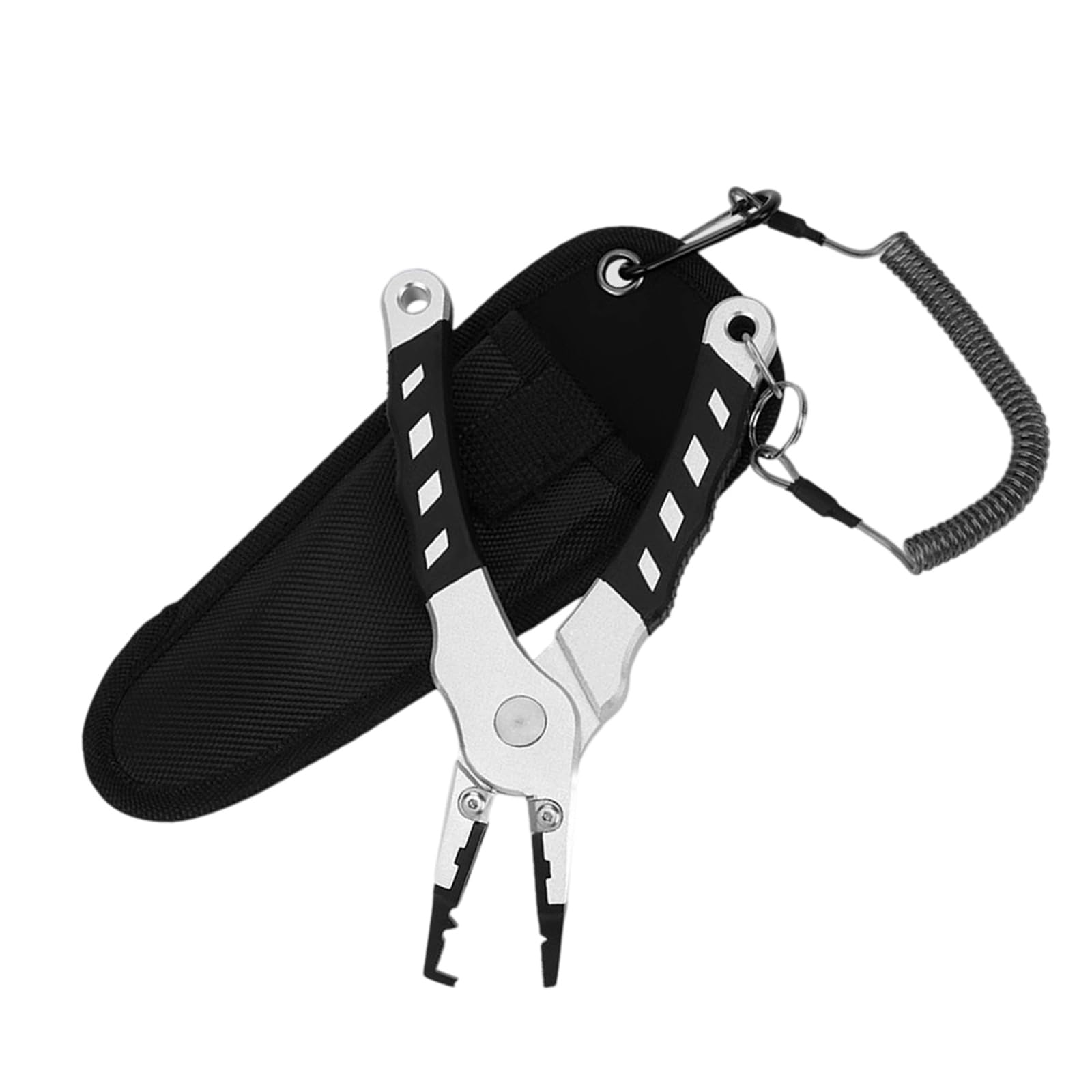Pinze multiuso multifunzione intrecciate per lenza da pesca ad anelli con guaina a spirale pinza da pesca con anelli divisi