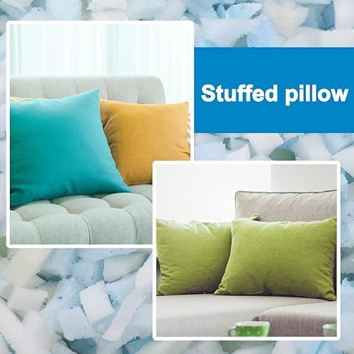 Miniatura 5 de Jmuiiu Relleno de espuma viscoelástica triturada de 8.82 oz8.81 onzas para almohadas, puf, muñecas, sofás, animales de peluche de Navidad,