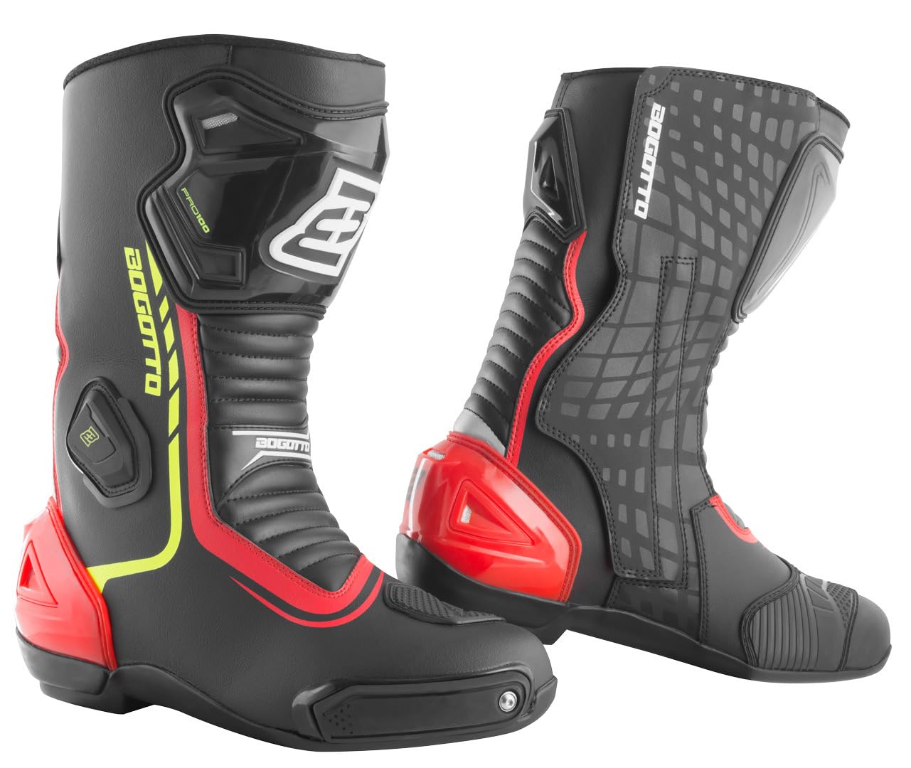 Bogotto Race-X Bottes de moto, weiß/blau/schwarz, 42 | Usage moto