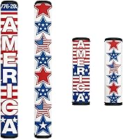 Vista 16 de Decoración de cocina con estampado de flores azules para interiores, 4 accesorios para manijas de puerta, fundas duraderas para manijas