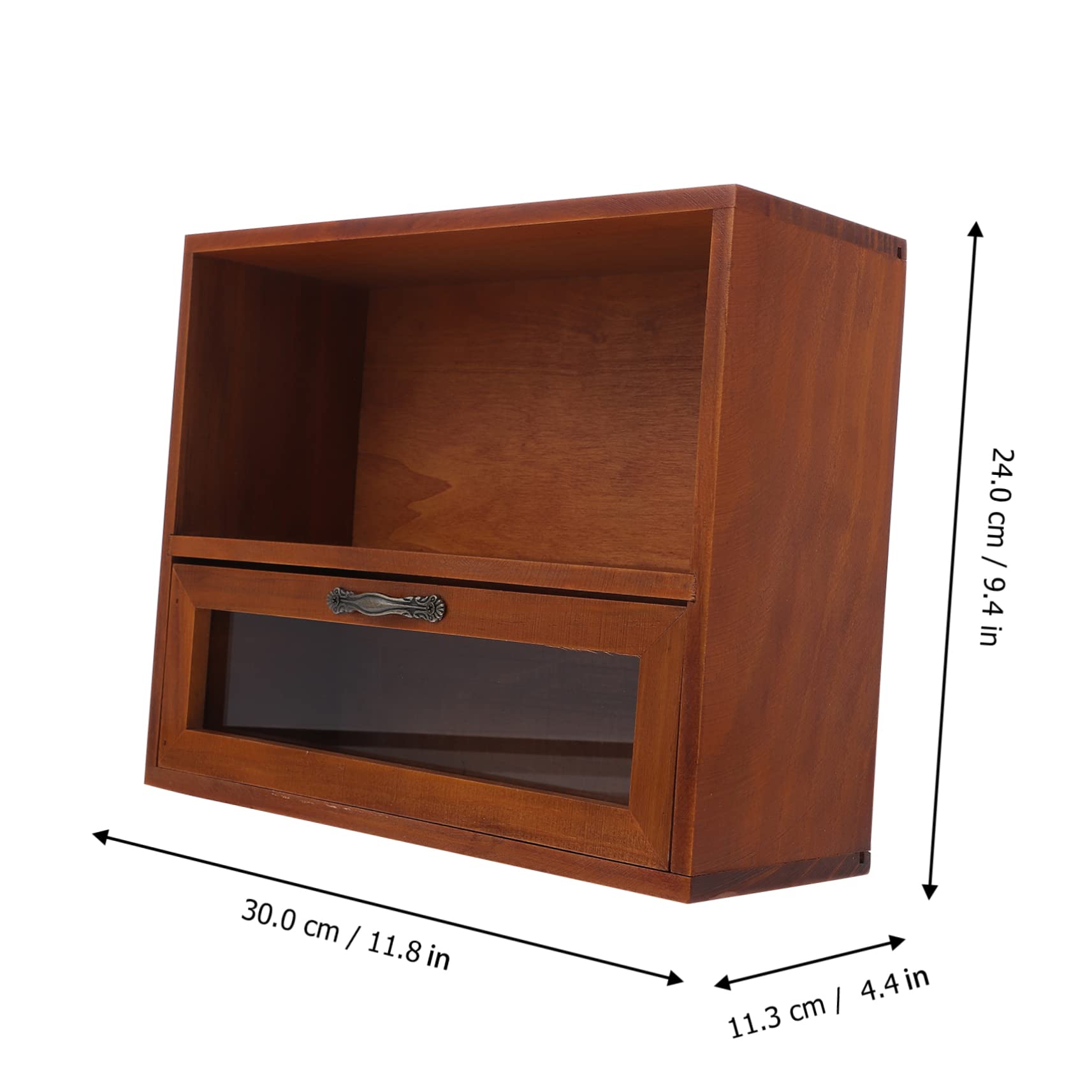 Organizzatore da Scrivania in Legno Marrone Cassetti Acrilici Resistenti, Contenitore Piccolo per Oggetti, per Home Storage e L'organizzazione di Cancelleria