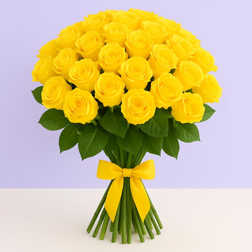 IFG's Bouquet of Yellow Roses | 30 pcs Fresh Flowers | Send on Birthday, Anniversary, Retirement, Congratulations, Valentine's Day, Mother's Day, Father's Day - Same Day Delivery-image-45