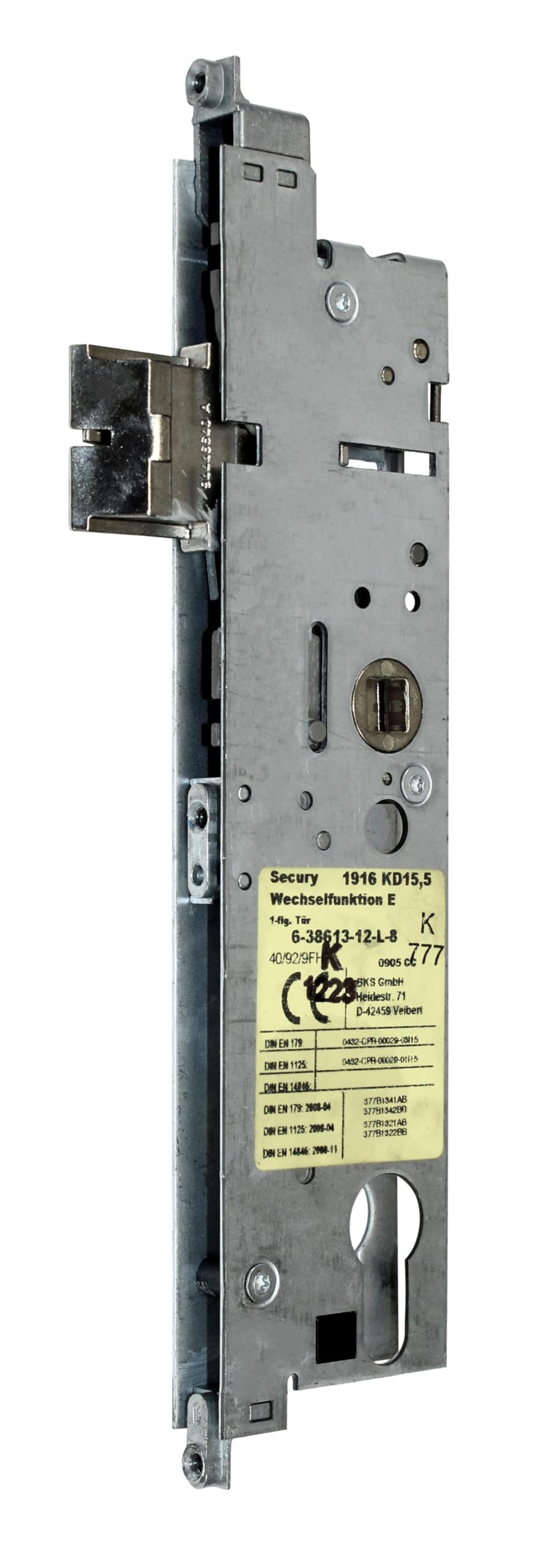 BKS Secury Automatic Reparatur Schlosskasten Hauptschloss 6-34328-40-0-1 oder 6-38613 mit Panikfunktion E, Dornmaß: 40mm (37mm) / Entfernung: 92mm (DIN LINKS)