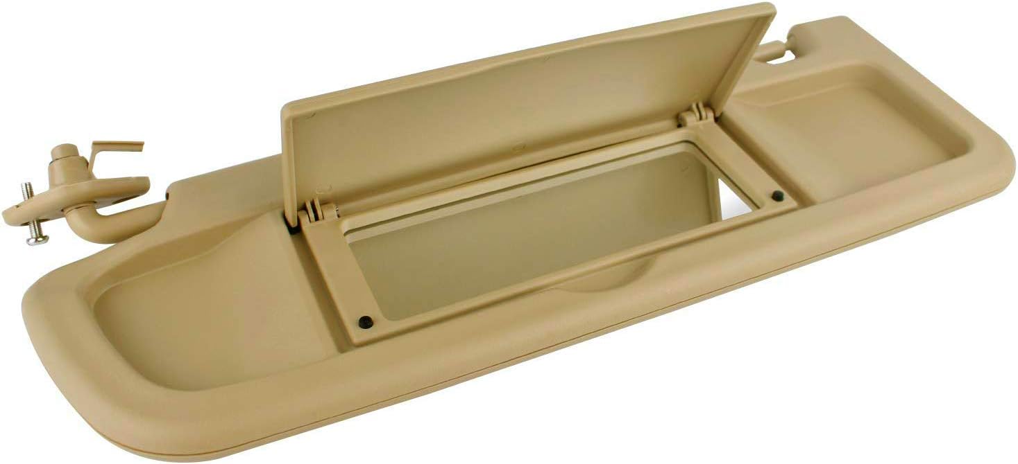 GOLDPAR Left Driver Side Sun Visor Compatible with Honda Civic 2006 2007 2008 2009 2010 2011 Visor Assembly (Pearl Ivory, Left Driver Side)