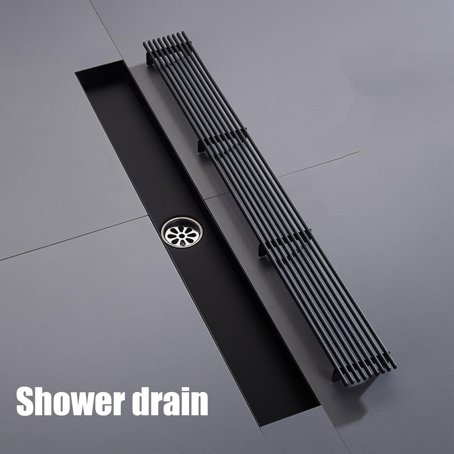 Drenaje Intermedio, 6,8 X 20 Cm, Cubierta De Rejilla para Desagüe De Suelo, Desagüe Rectangular para Baño con Filtro., Middle Drainage, 6.8 * 120cm