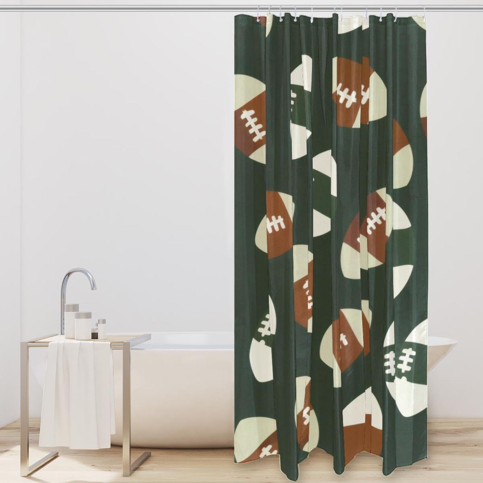 Lion Eagle Shower Curtain For Men - Waterproof Polyester Bathroom Decor, 60x72 Inches With Hooks