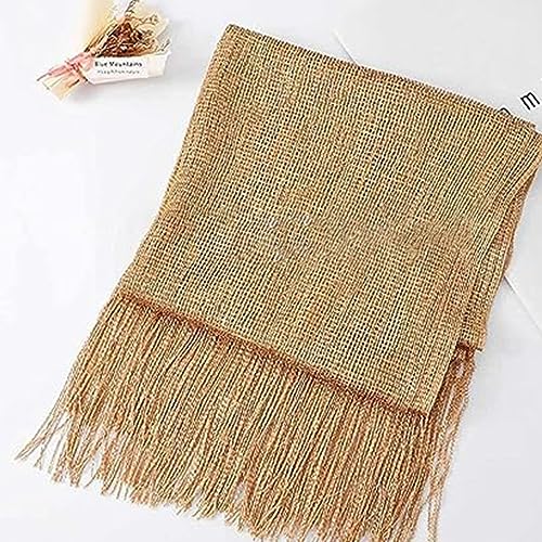 Elegant Lace Fringe Shawl for Women - Bridal Wedding Evening Dress Scarf (1 Piece)3