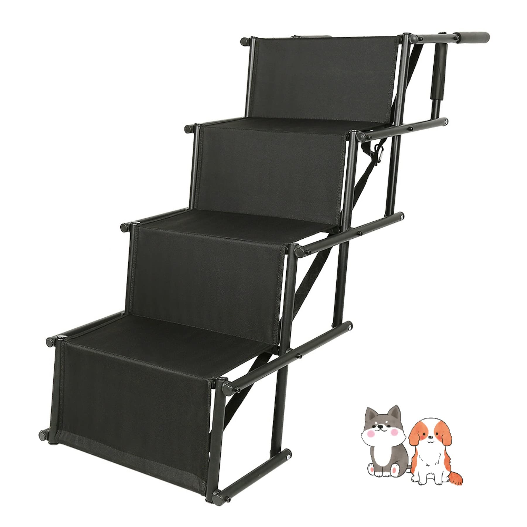 Rampe pour Chien Portable pour Voiture, Convient pour Les Chiens de Grande et Petite Taille. L'échelle Pliable de Voiture est Pratique et Rapide, Peut Supporter Un Poids de 60 kg