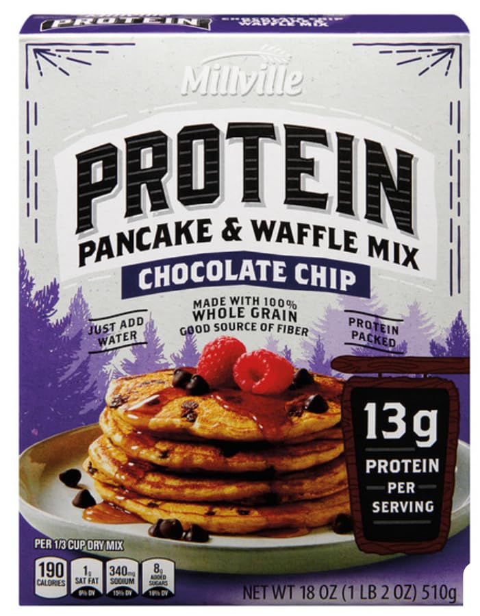 Millville Protein Pancake Mix Chocolate Chip Flavor