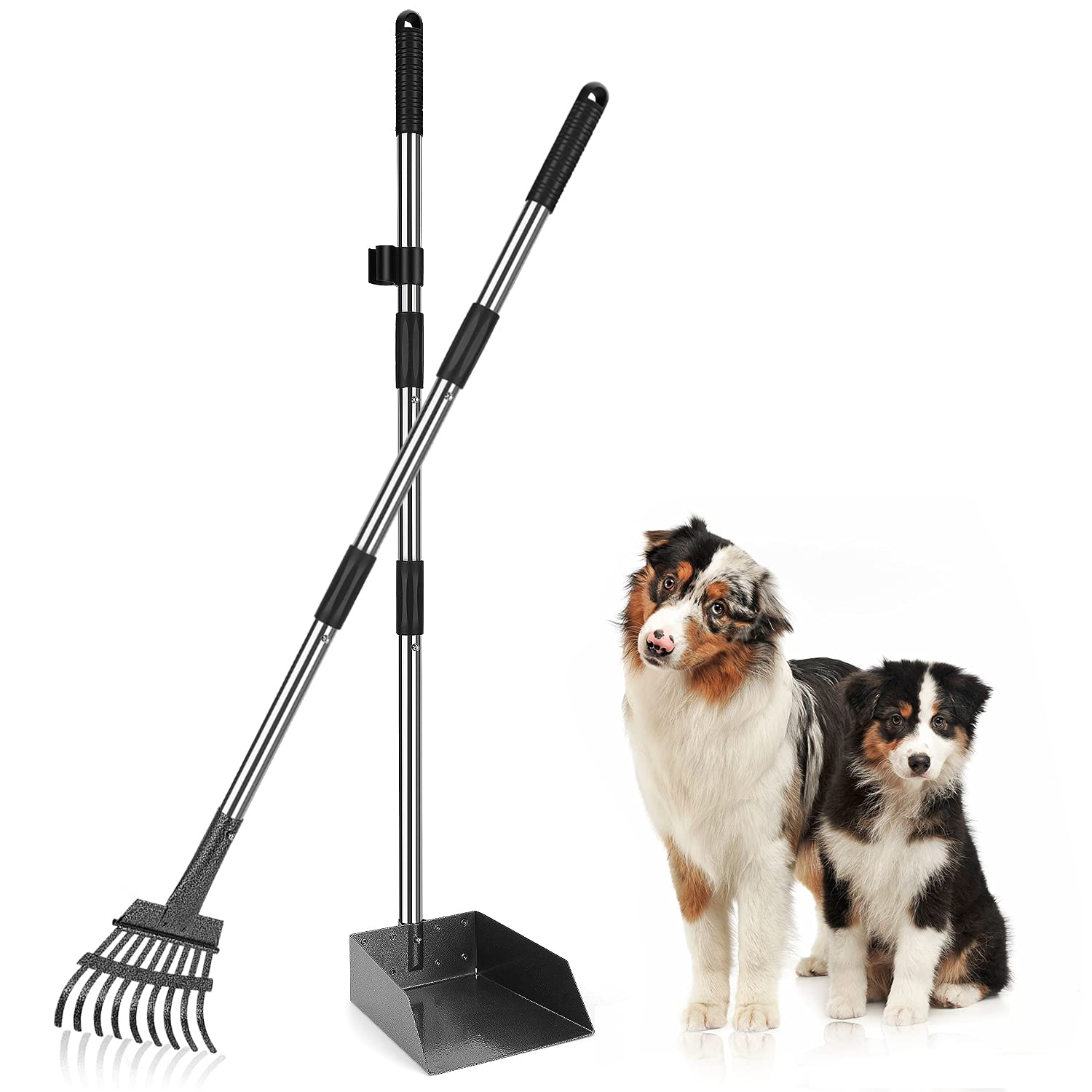 Buy Bamda Dog Pooper Scooper Upgraded Adjustable Long Handle Metal