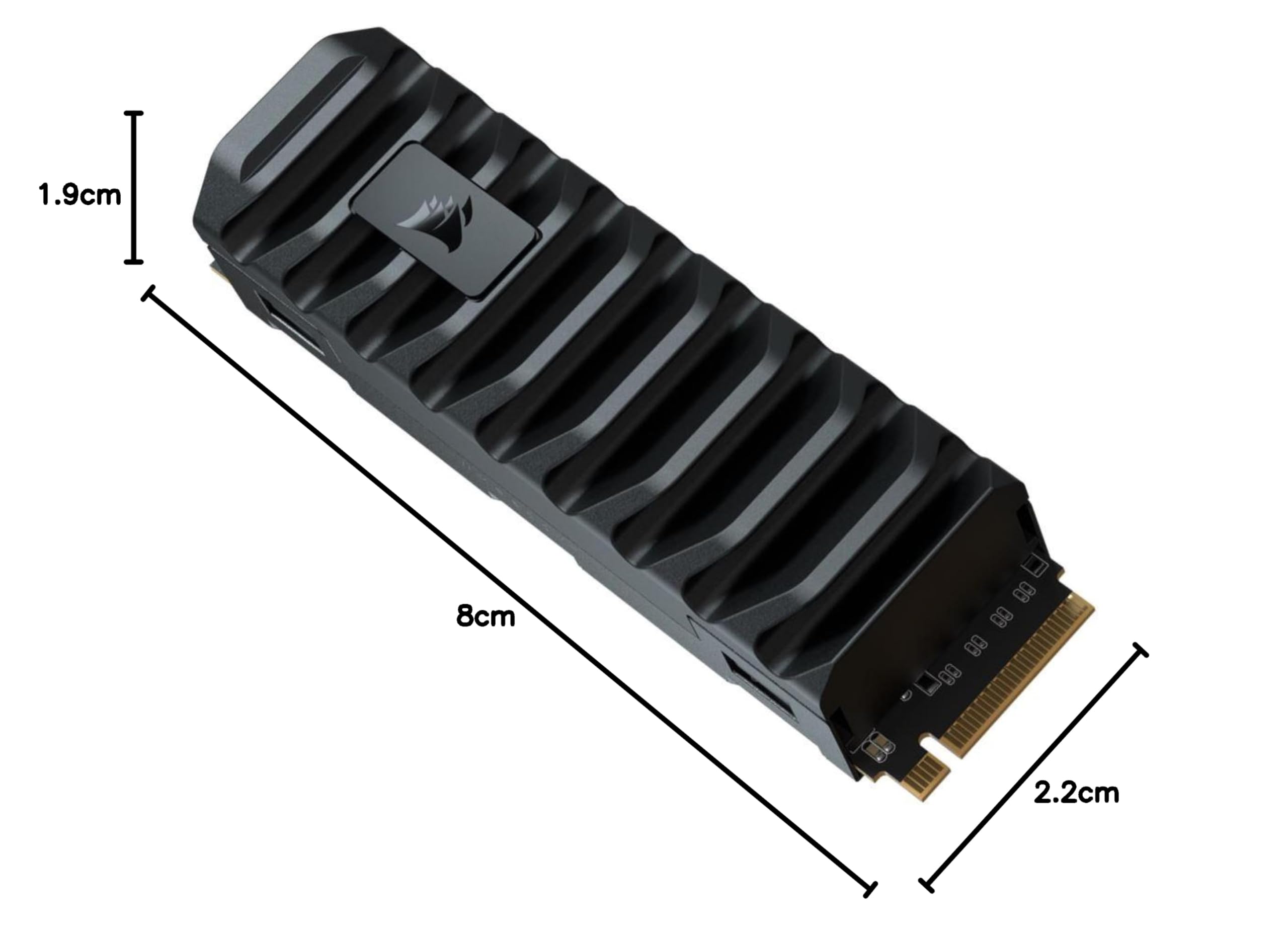 Corsair CSSD-F1000gbMP600PXT Velocità Lettura e Scrittura Sequenziale Fino a 7.1000 Mb/s e 5.800 Mb/s, Nero, 1 Tb