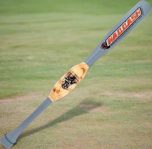 Miniatura 5 de Bate de béisbol y sóftbol gris de 32 pulgadas  39 onzas con madera de arce profesional sólida para mejorar la fuerza, la velocidad del bate,