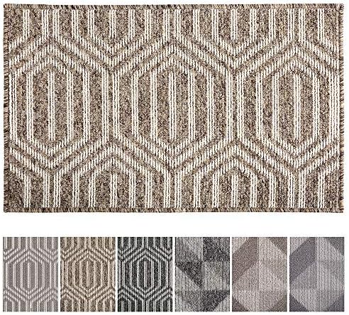 REFETONE Indoor Doormat, Front Door Mat 20"x32" Rubber Backing Non Slip Back Door Mats, Absorbent Washable Low-Profile Inside Floor Mat Door Rugs for Entryway, Resist Dirt Mud Mat for Dogs, Camel