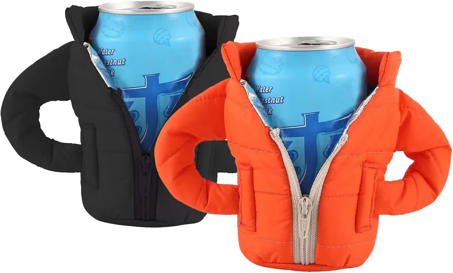 Beer Can Coolers Jacket, 2 Pcs Beer Beverage Vest Jacket Cover