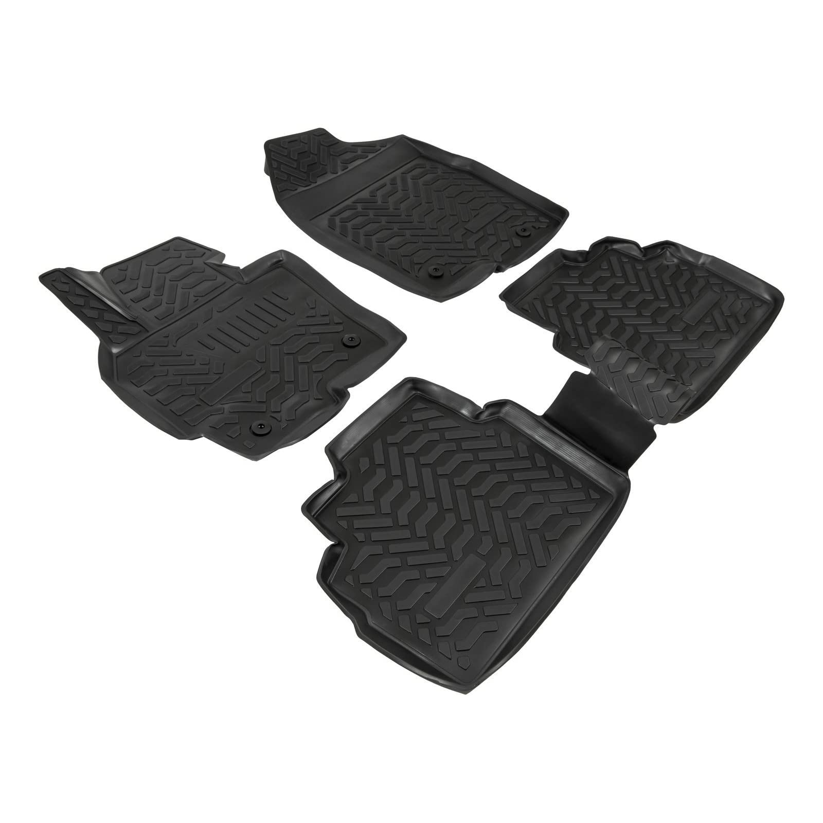 J&J AUTOMOTIVE | 3D Tappeti Tappetini Per Auto In TPE Gomma Premium Su Misura Per CX-5 dal 2017, Bordo di 4cm, Nero, Inodore, Set 4 Pz