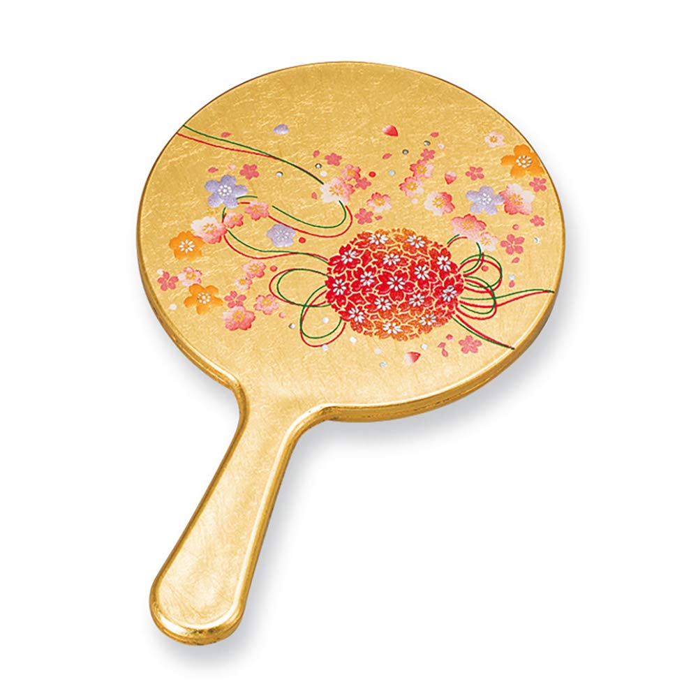 Mitani M17302-4 Yamanaka Lacquerware Mirror, Gold, 4.8 inches