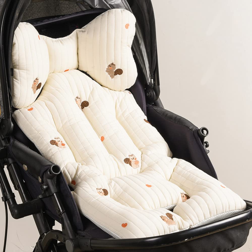 coussin de siège poussette bébé confort coussin de soutien pour bébé réducteur de cosy universelle protecteur enfant (squirrel thick)