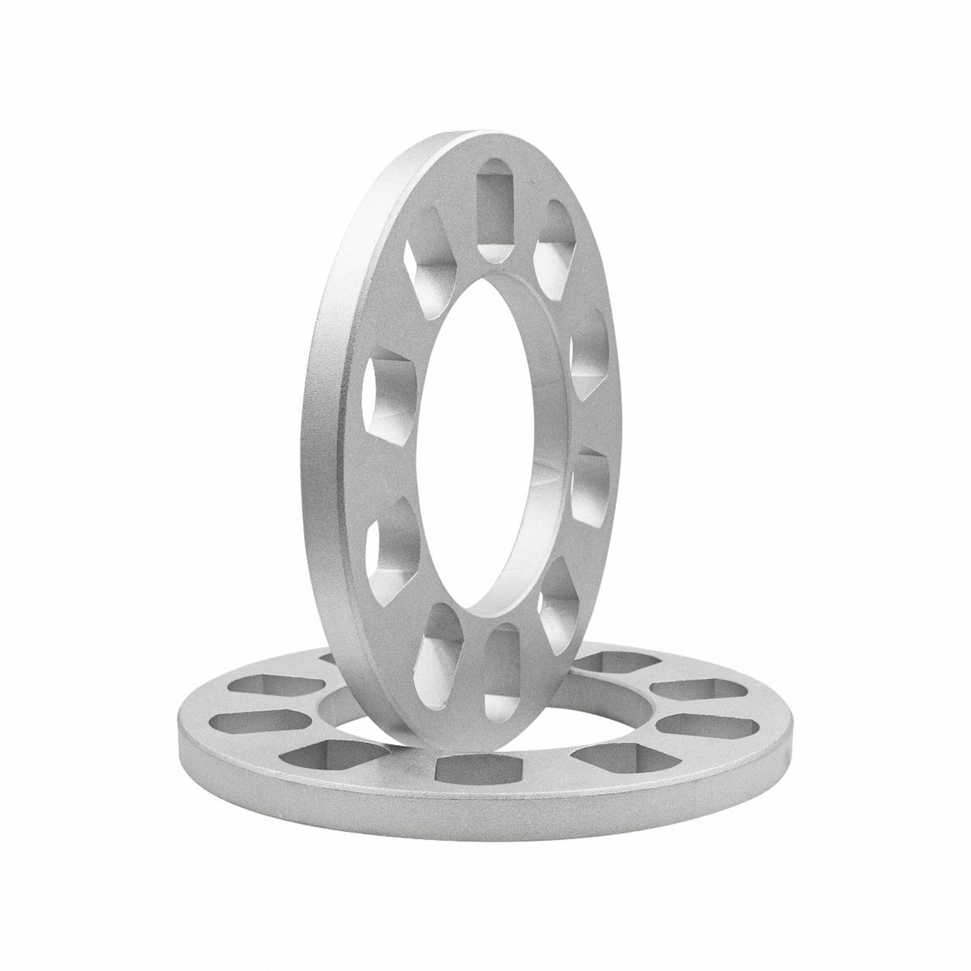 THE WHITE SHOP Wheel Accessories Parts 2 Pcs Universal Wheel Spacers 12mm 1/2" Thick Fits Bolt Patterns 5x4.25 5x110 5x112 5x4.5 5x115 5x120 5x4.75 5x5 5x135mm 5x5.5 Bolt Pattern