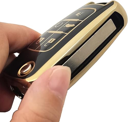 Miniatura 5 de Funda protectora para llave de coche para Chevy Chevrolet Equinox Camaro Cruze Malibu Sonic Buick Terrain, Negro -