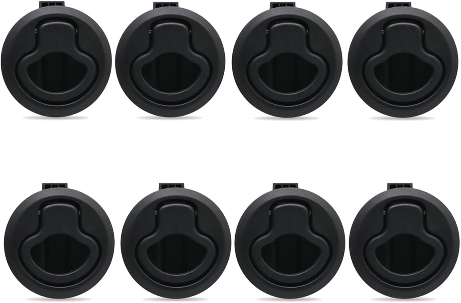 2/4/6/8PCS Round Flush Pull Slam Latch Non Key Marine Deck Locker Flush Pull Locker Hatch Latch RV Boat Marine(8pcs)