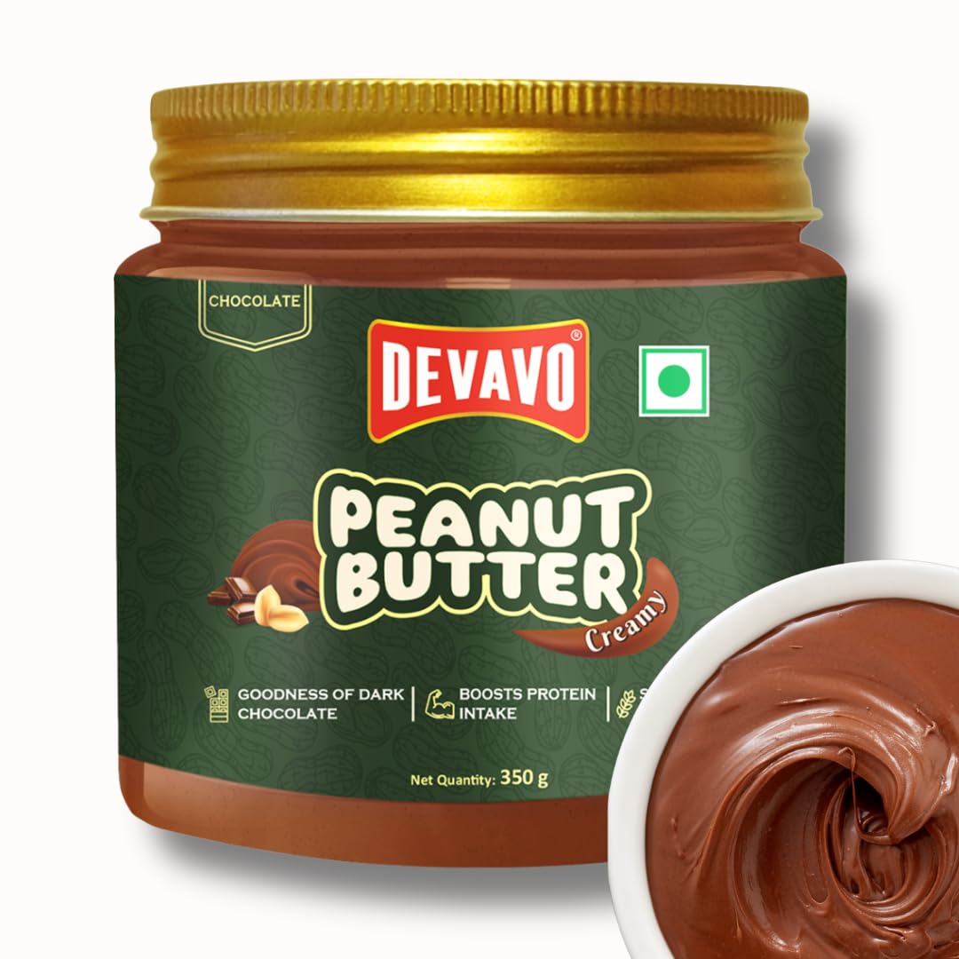 Devavo Chocolate Peanut Butter (Creamy) (350 g (Pack of 1)) | Goodness of Dark Chocolate | Premium Roasted Nuts | Non GMO | Gluten Free | Zero Trans Fat (Creamy, 350 g) (B0CBRN83T1) Amazon Price History, Amazon Price Tracker