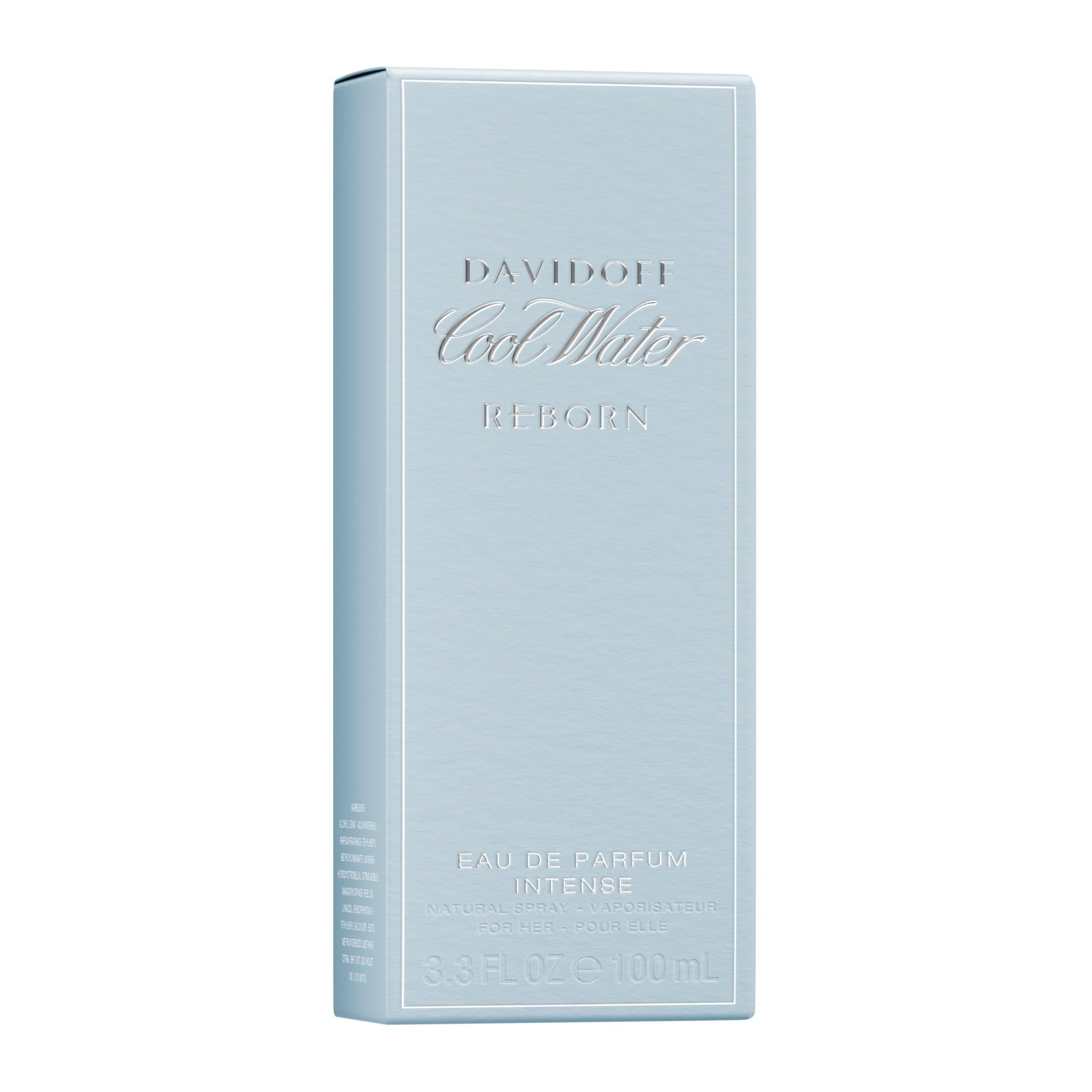 Davidoff Cool Water Reborn Eau de Parfum Intense para Mujer | Fragancia Femenina floral ambarina con notas de rosa y haba tonka | 100 ml