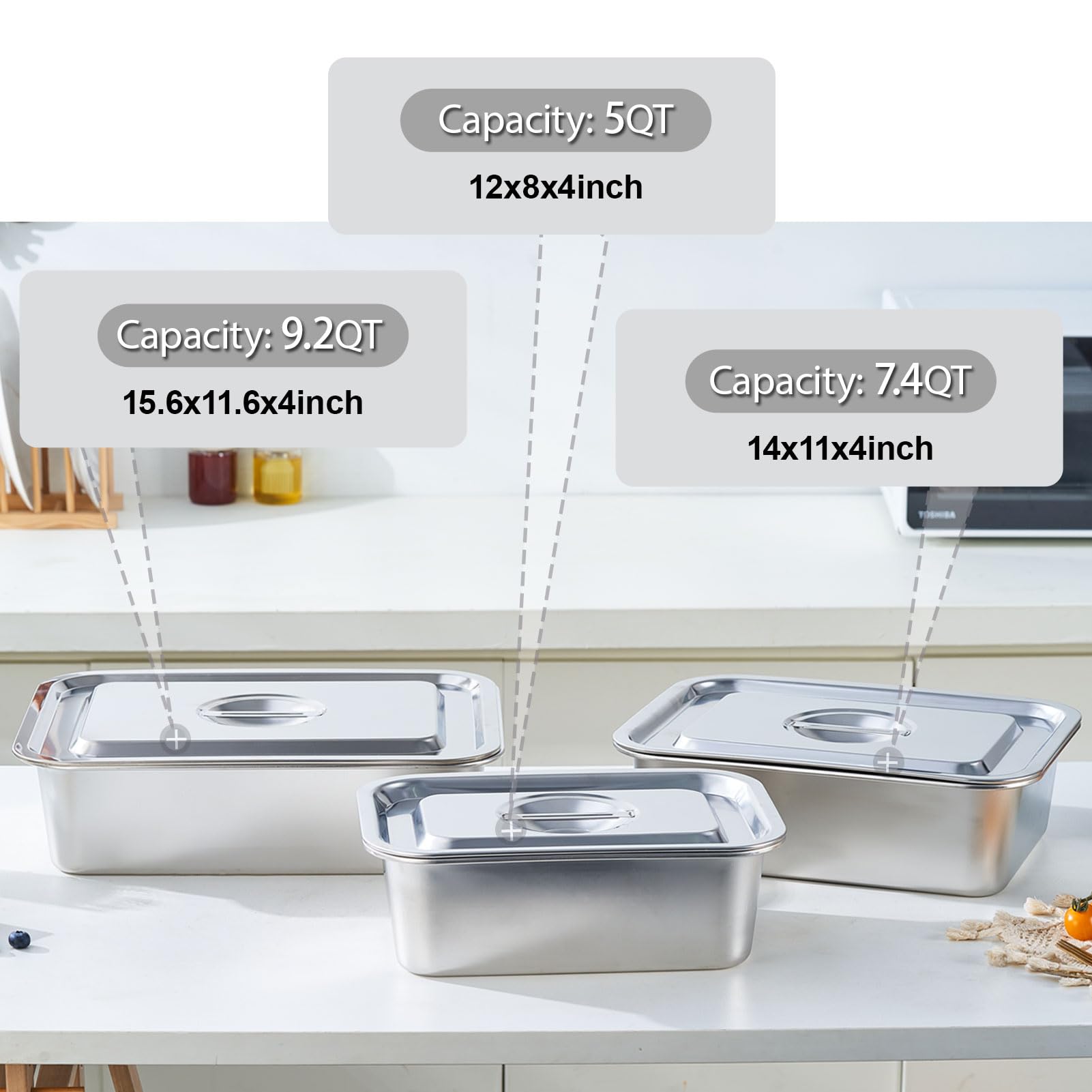 Deep Lasagna Pan with Lid - 2 Pack -6 Deep Lasagna Pan with Lid - 2 Pack -6