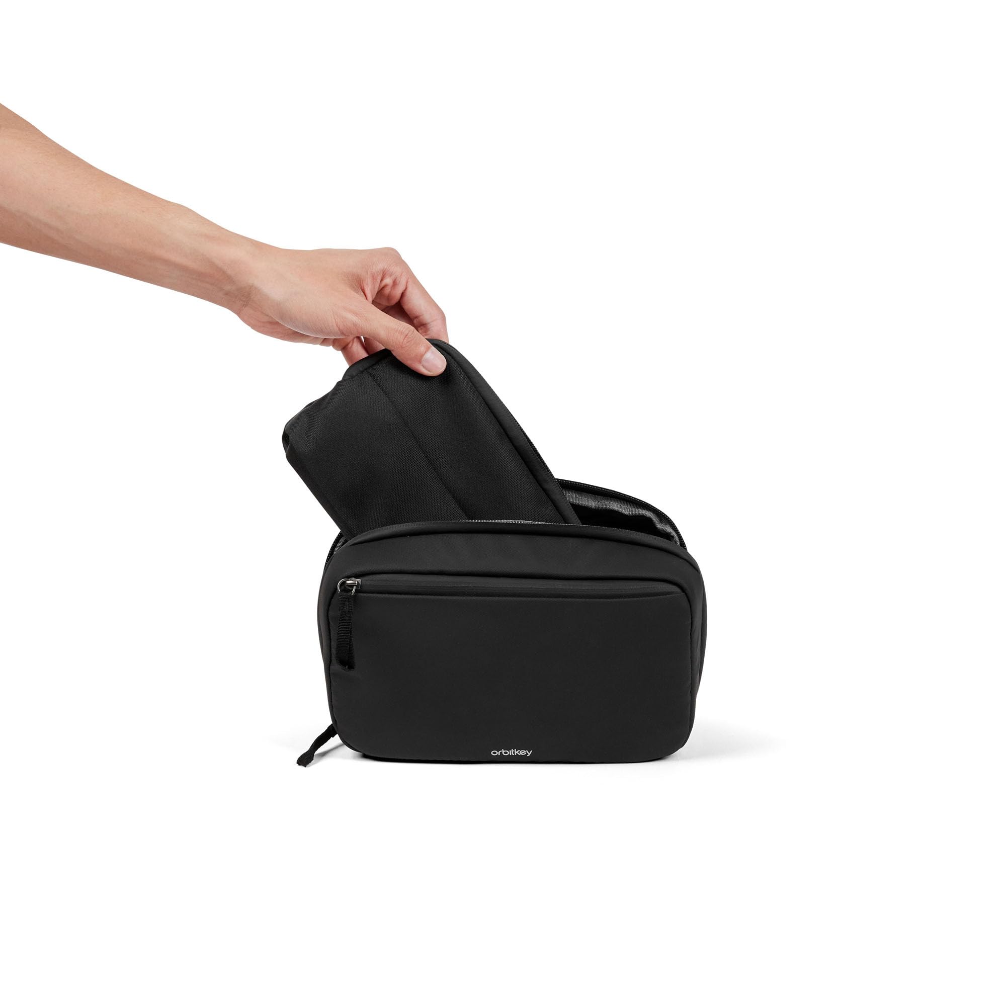 Orbitkey 2-in-1 Tech Accessory Pouch con custodia sottile staccabile - Organizzatore di elettronica da viaggio per cavi, caricabatterie, auricolari, power bank - Borsa gadget compatta e custodia