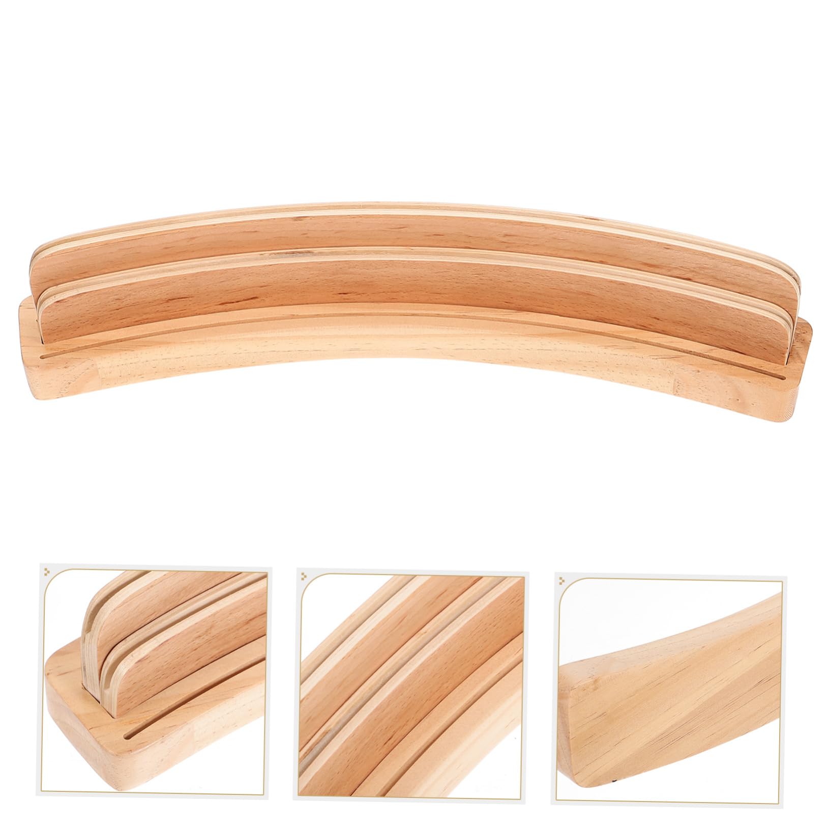 Porta carte da gioco – 35 – 5 cm in legno curvo riutilizzabile gioco da poker accessorio ideale per adulti e anziani Set con porta carte Romme libere