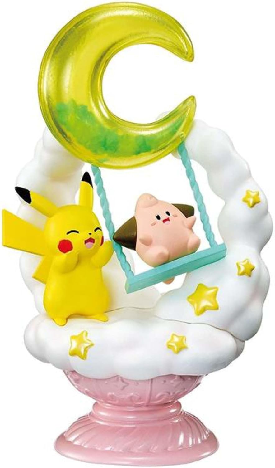 Re-Ment Pokemon Miniature Starrium Figure Display (Cleffa & Pikachu)