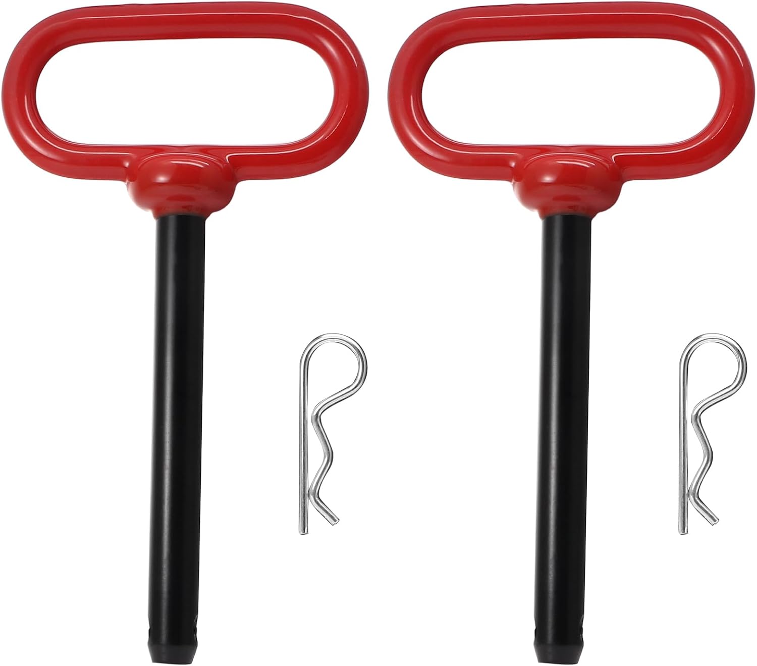 2 Pcs 1/2 x 4 Inch Trailer Hitch Pin and Clip, Heavy Duty Tow Hitch Pin Trailer Gate Pin with Rubber Coated