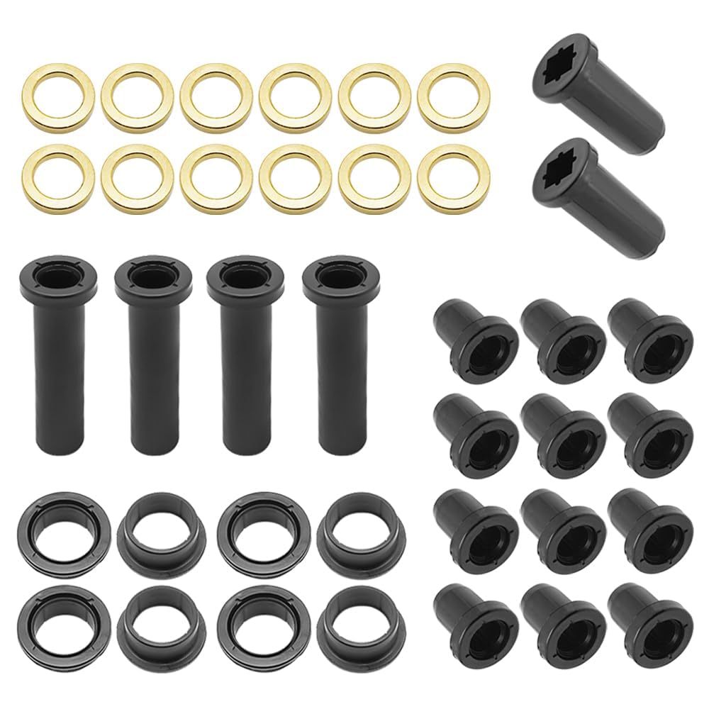 Kit bagues bras suspension arrière pour Polaris Sportsman 500 400 Xplorer | pour Polaris Sportsman 500 96-02, Sportsman 335 400 700 99-02, Xplorer Worker Diesel, Kit silentblocs A-Arm avec entretoises