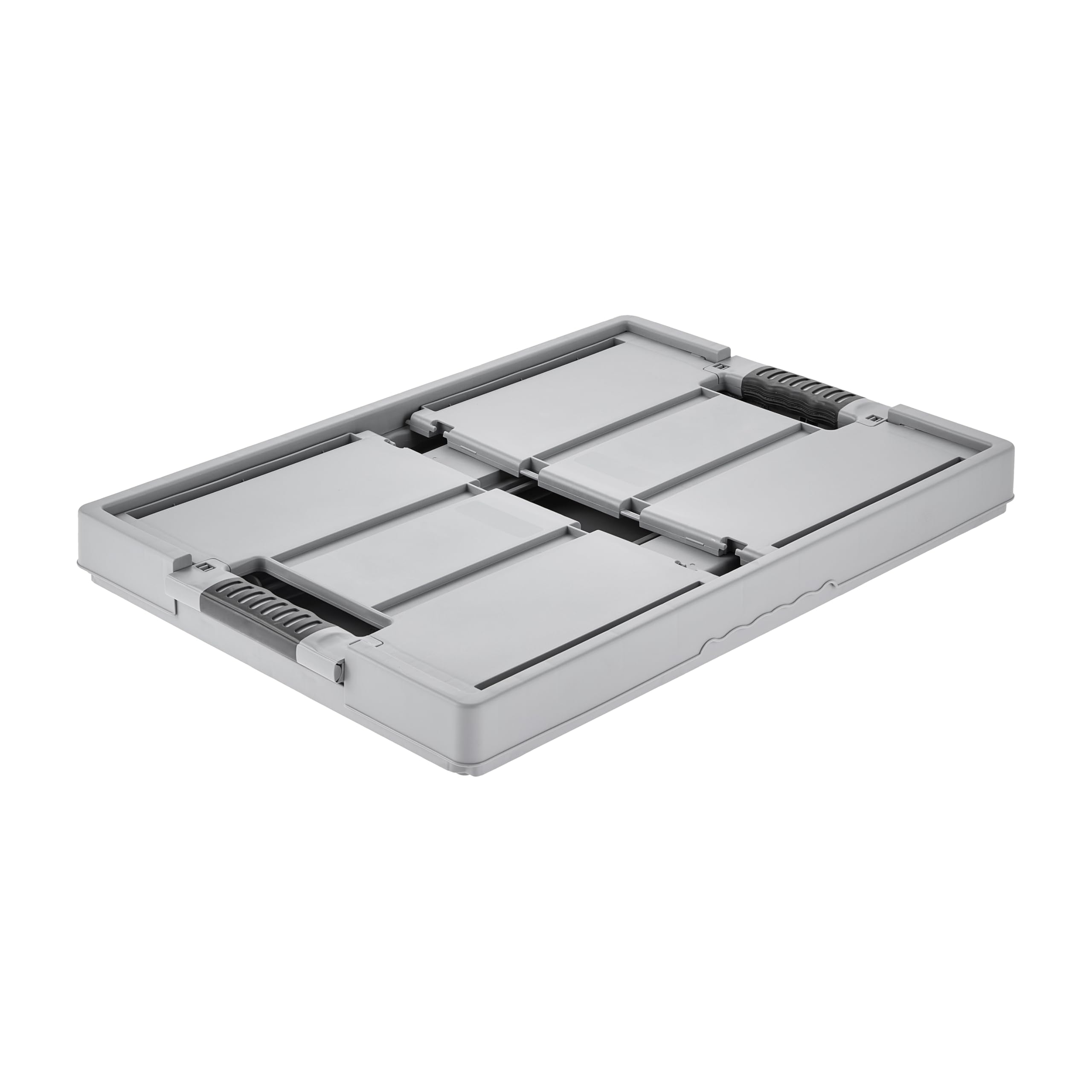 keeeper benno 3 x stabilne profesjonalne składane pudełko z uchwytami Soft-Touch, 45 l, nośność do 50 kg, pasuje do wózków na zakupy, 54 x 37 x 27,5 cm, szary (Nordic Grey)
