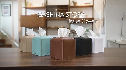 Miniatura 6 de Gashina Story Funda para caja de pañuelos  Funda de piel sintética de alta calidad  Organizador decorativo cuadrado de 5 x 5 pulgadas x 5 pulgadas