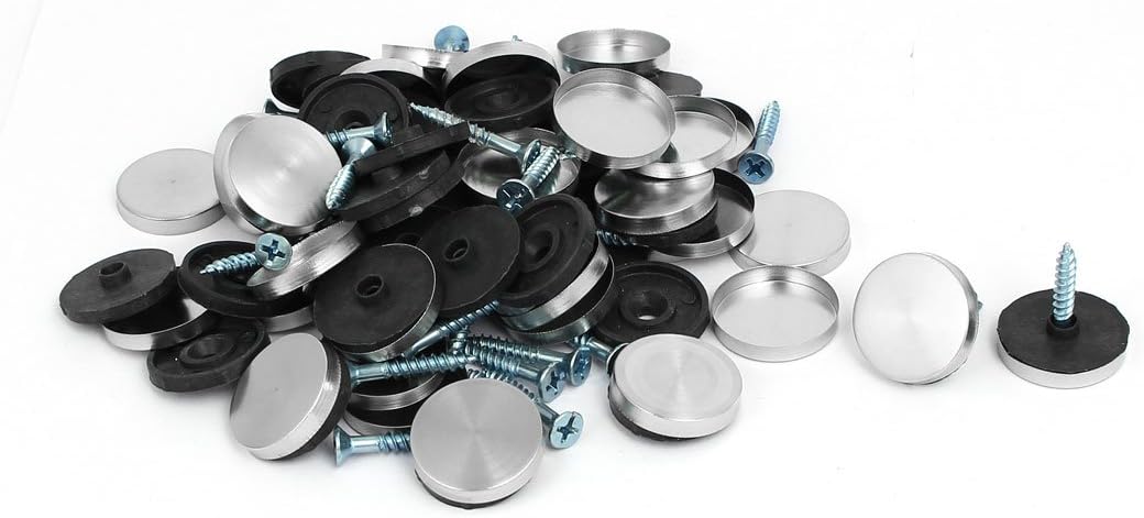 22mm Dia Quality Parts 304 Stainless Steel Cap Nails Mirror Screws Decorative Fittings 40PCS Model:49as577qo502