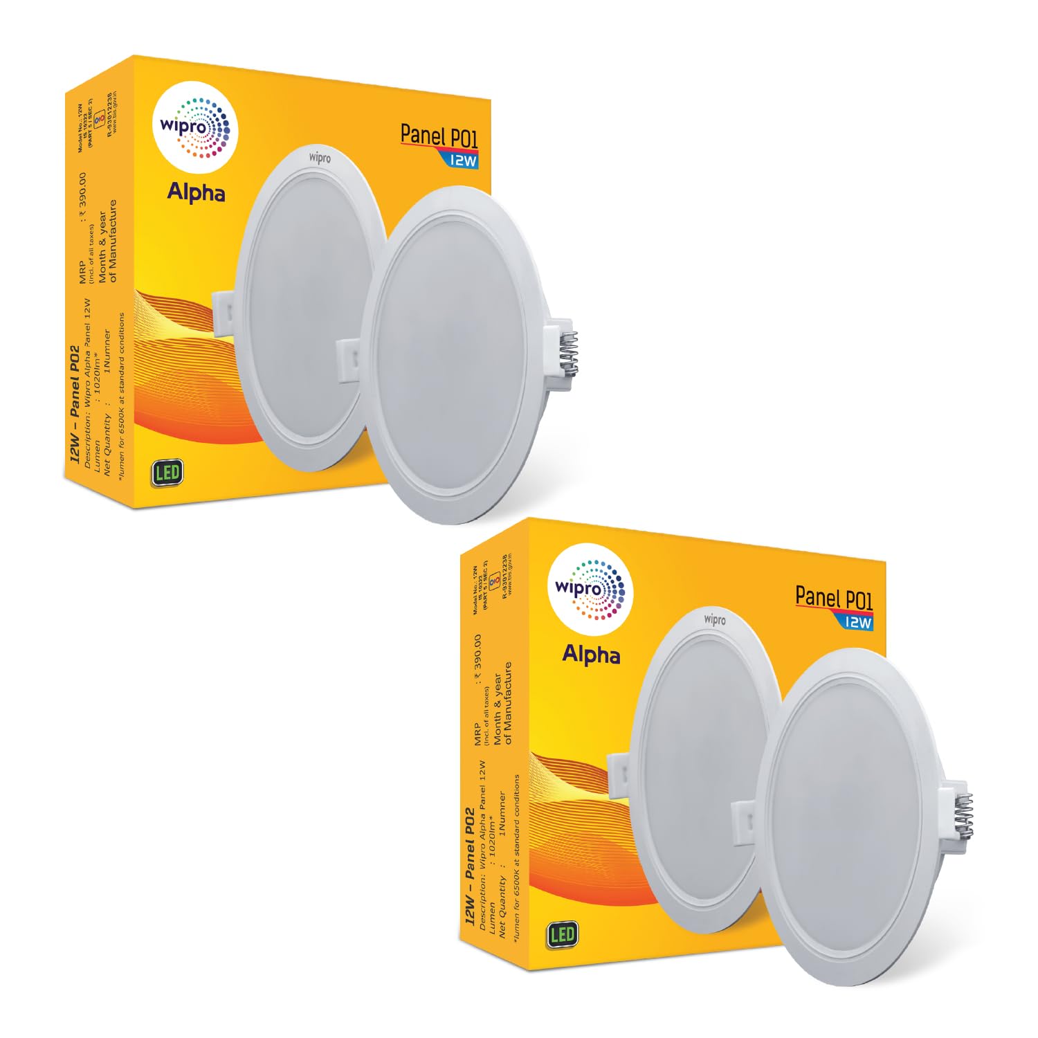 Wipro 12w Alpha Downlight for Junction Box | Neutral White (4000K) |4 inch Cutout, 22mm Height| Surge Protection Upto 350 VA | High Voltage Protection Upto 4KV | Pack of 2-image-47