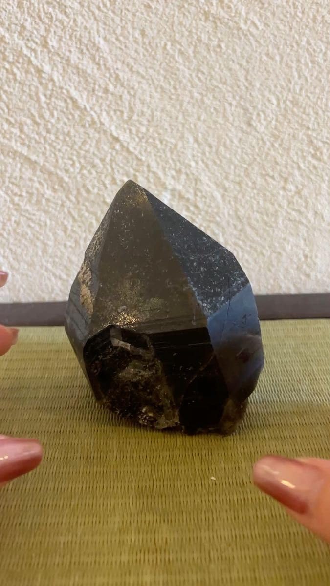 バイカラーベリル原石15/青紫み多め穴あき 希少石モルガマリン原石