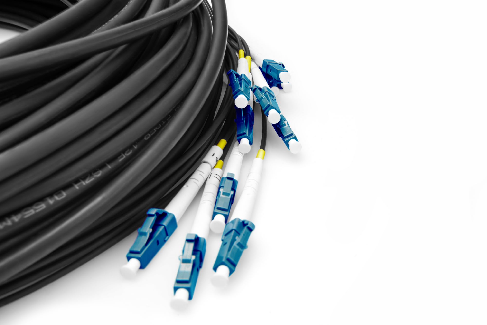 DIGITUS DK-2A33CUE50BK-BBB, Cable De Fibra Óptica OS2, 150 m, LC (UPC) a LC (UPC), Cable Breakout De 12 Fibras, 1/10 Gbit/s, Cable De Fibra Óptica Monomodo SM, Fibra: G.657.A1 9/125 µ, Negro