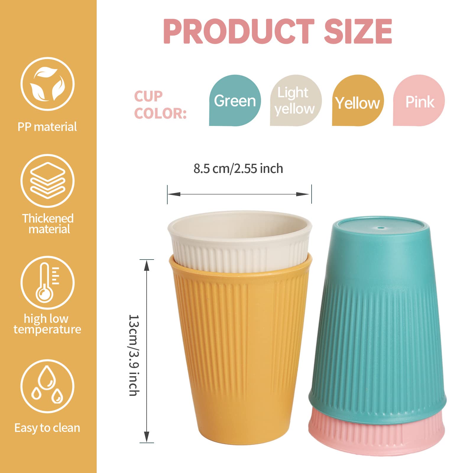 Set 27 Bicchieri Di Plastica Colorati - 260ml Infrangibili Per Bambini E Festive - Foto 8