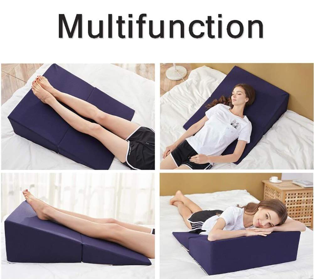 Verano Plegable Cama Cuña Almohada Gastroesófago Anti-Reflujo Antiácido Reflujo Estómago Almohada Embarazada Mujer Inclinada Colchón, (80cmX80cmX25cm)